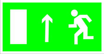 E12 направление к эвакуационному выходу (левосторонний) (пленка, 300х150 мм) - Знаки безопасности - Эвакуационные знаки - Магазин охраны труда ИЗО Стиль